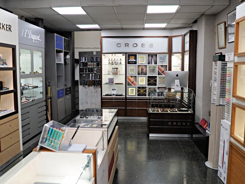 Interior of the store and exhibition