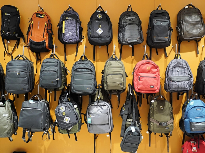 Assortment of backpacks