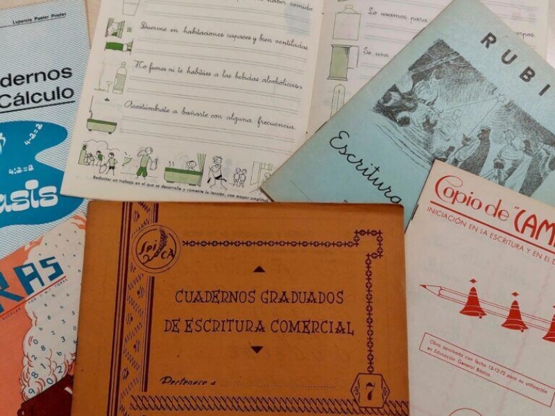 Antiguos cuadernos escolares
