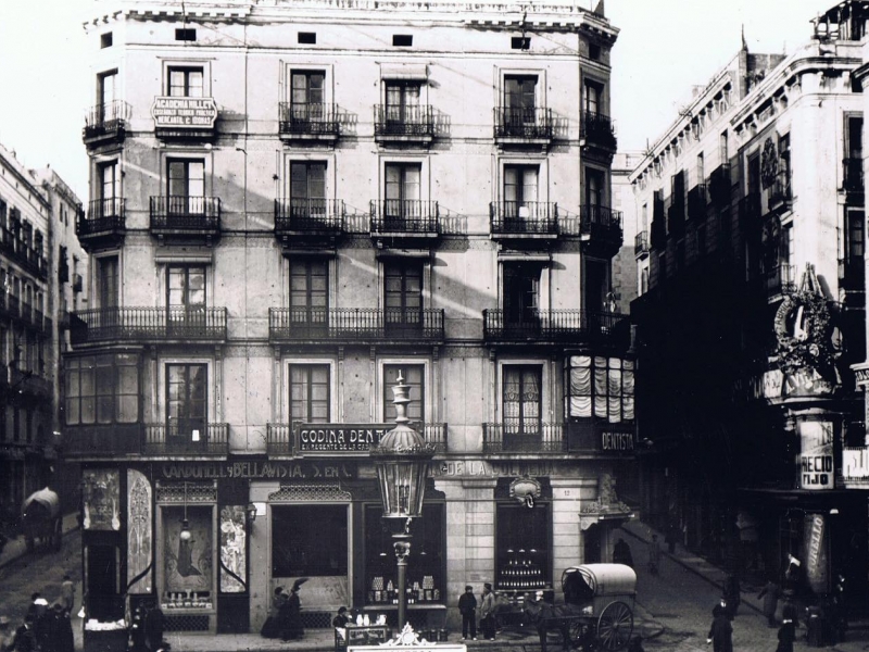 View of the Plaza del ngel of yesteryear