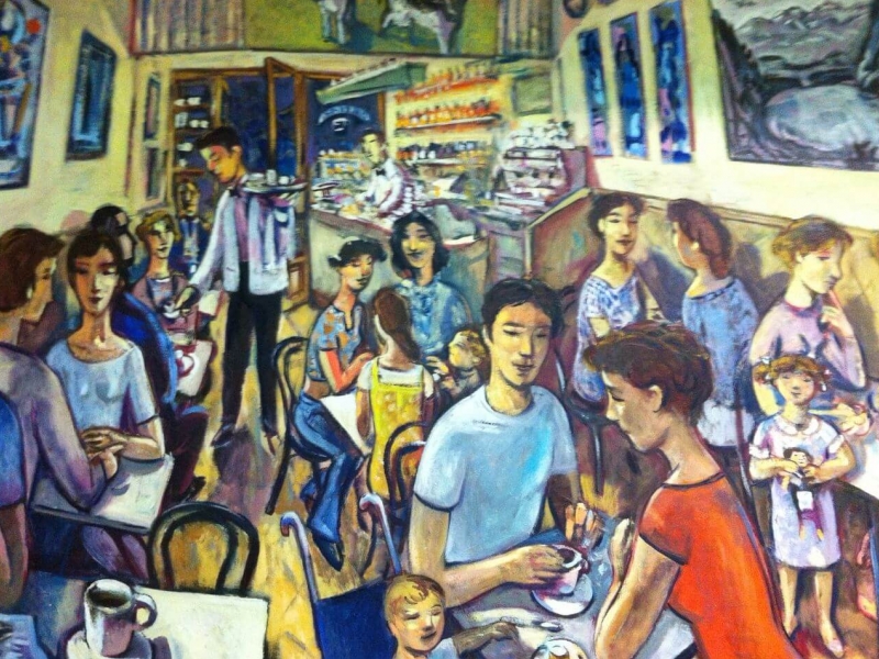 Artistic representation of the dining room of La Pallaresa