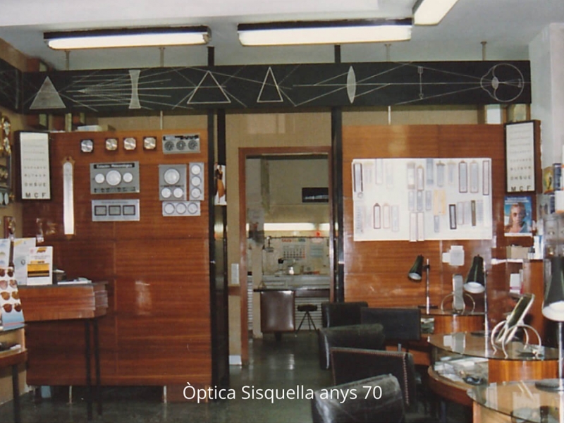Interior of optics in the 70s
