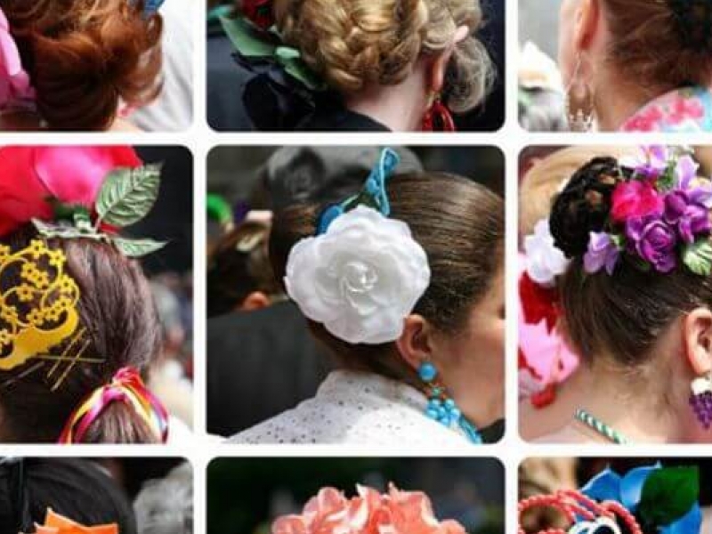 Collage de adornos tpicos para el cabello