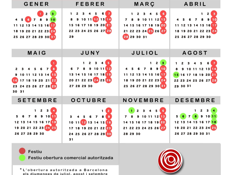Calendari Comercial 2016